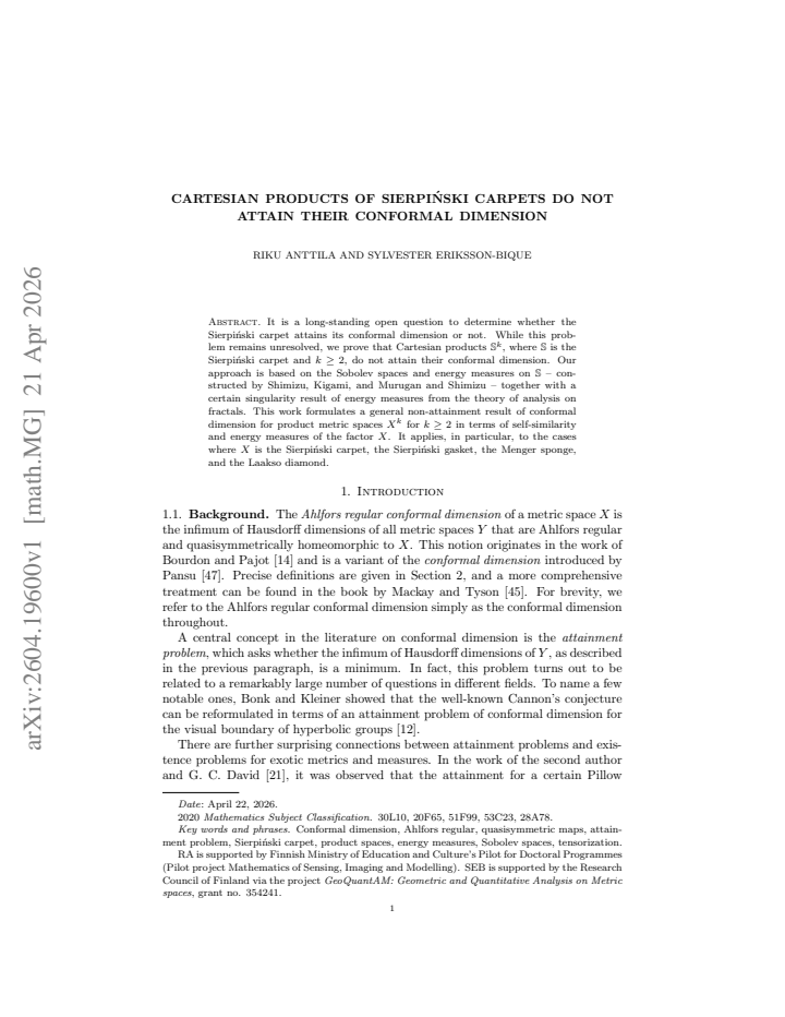 First page