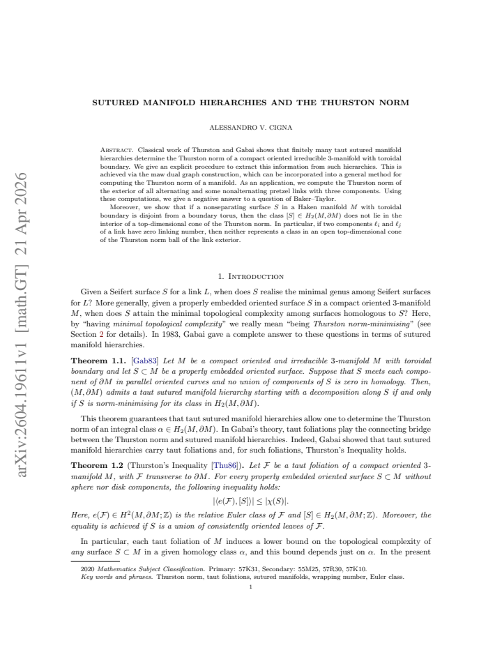 First page