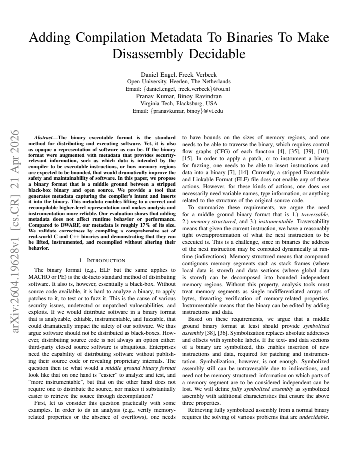 First page