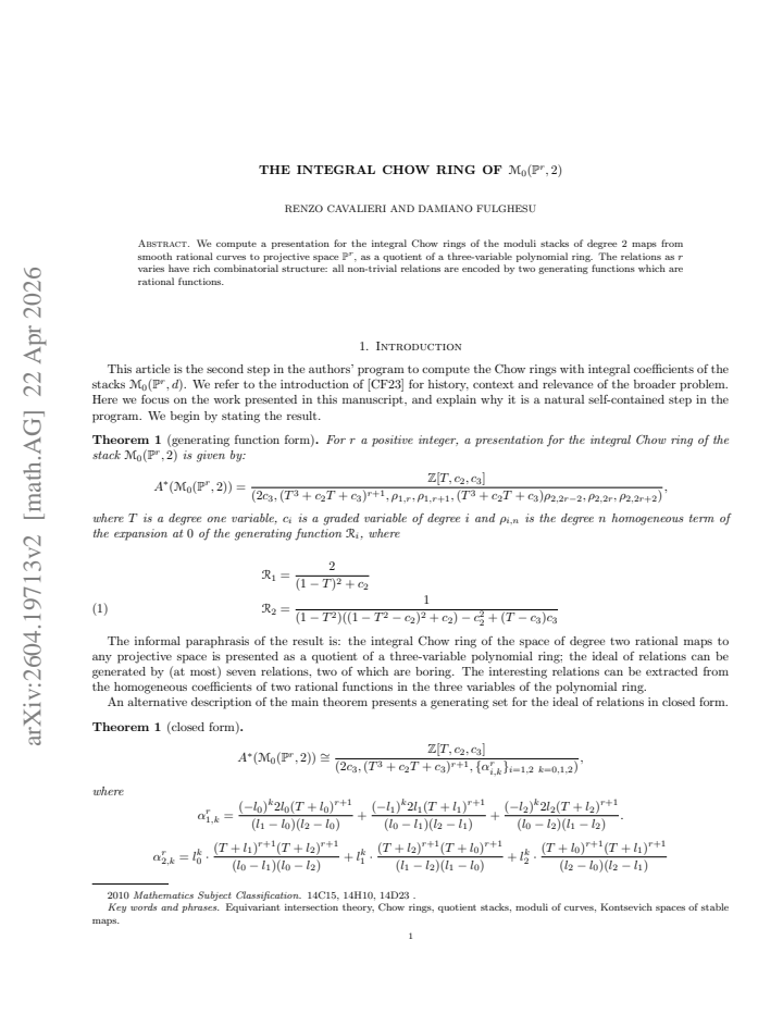 First page