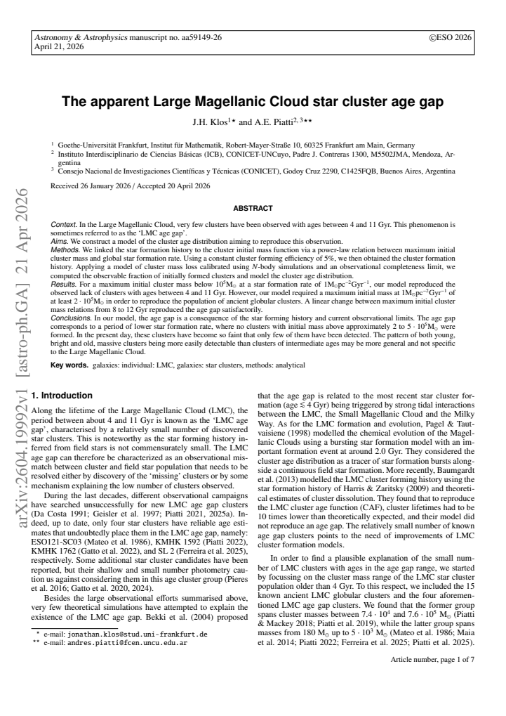First page