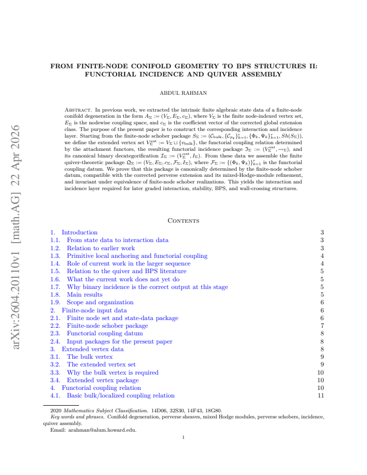 First page