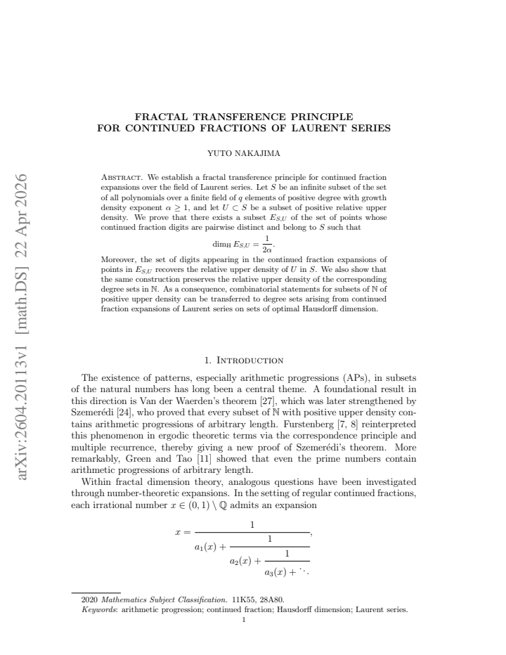 First page