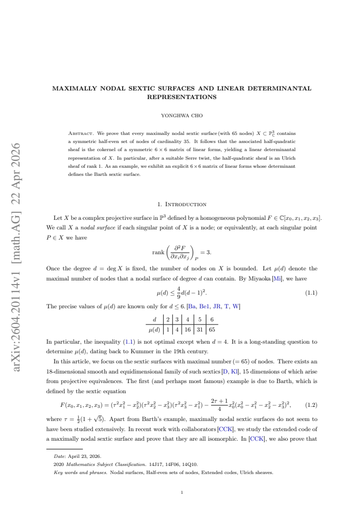 First page