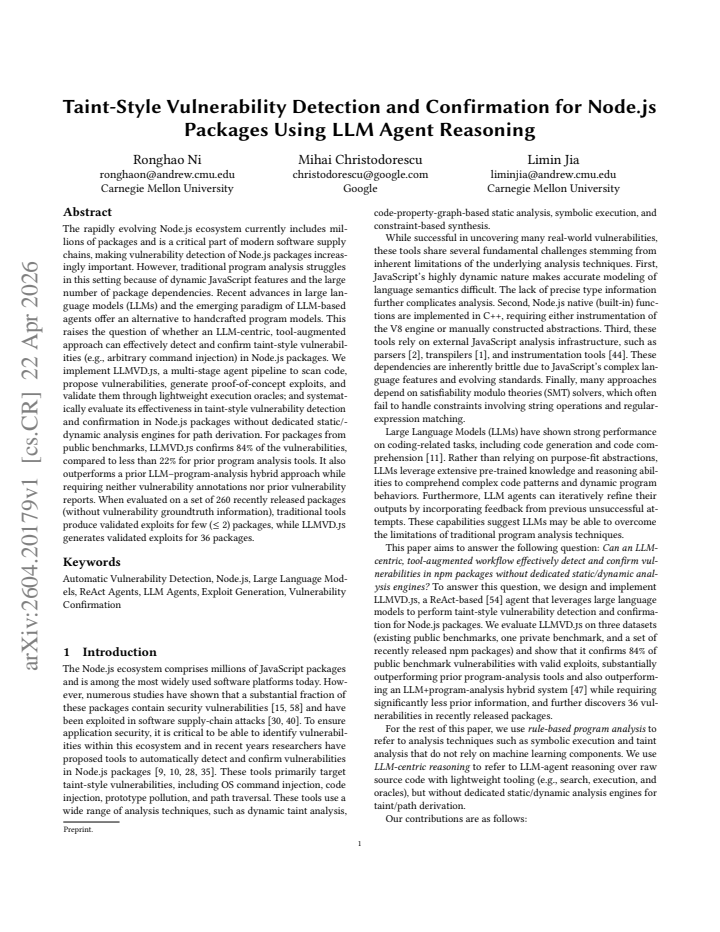 First page
