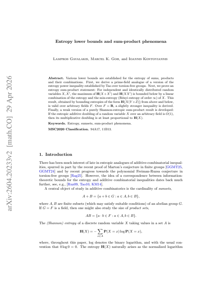First page