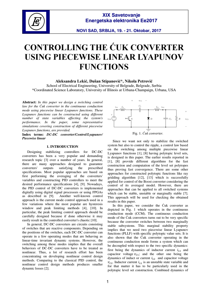 First page