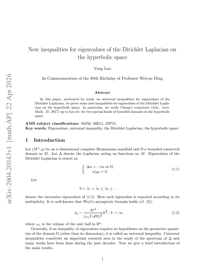 First page