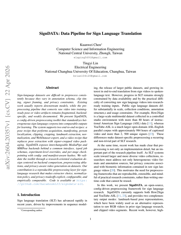 First page