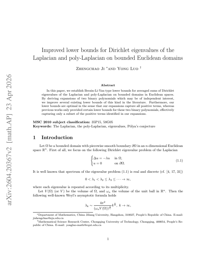 First page