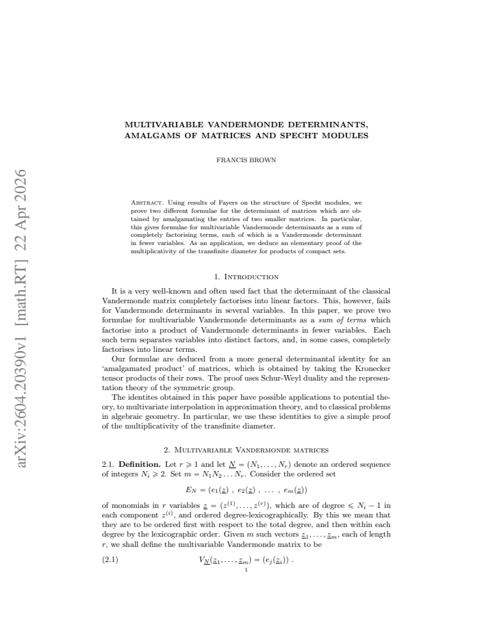 First page