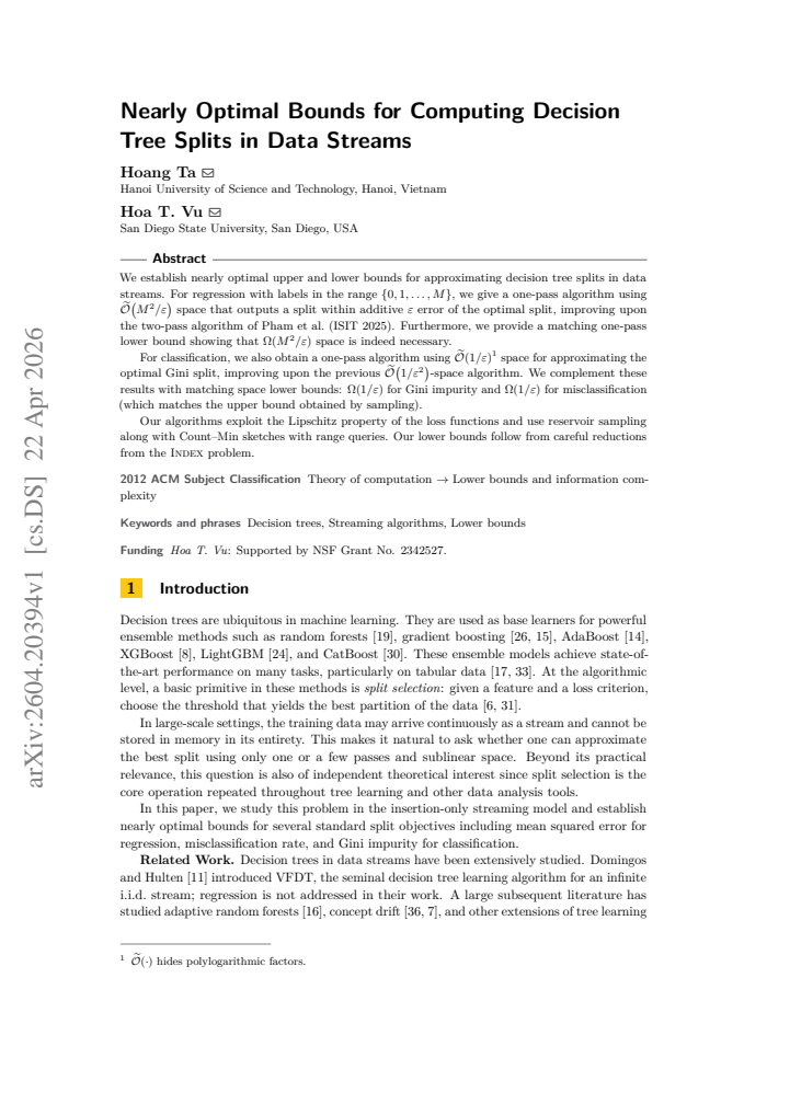 First page