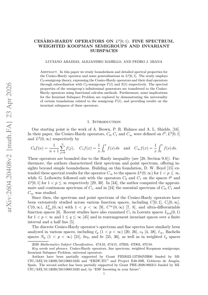 First page