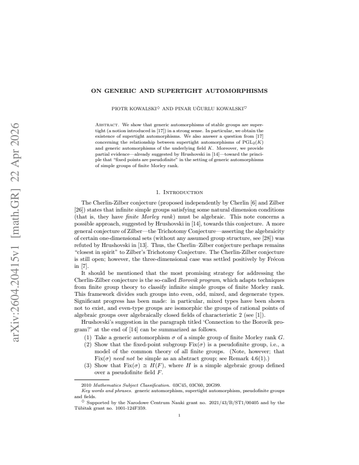First page