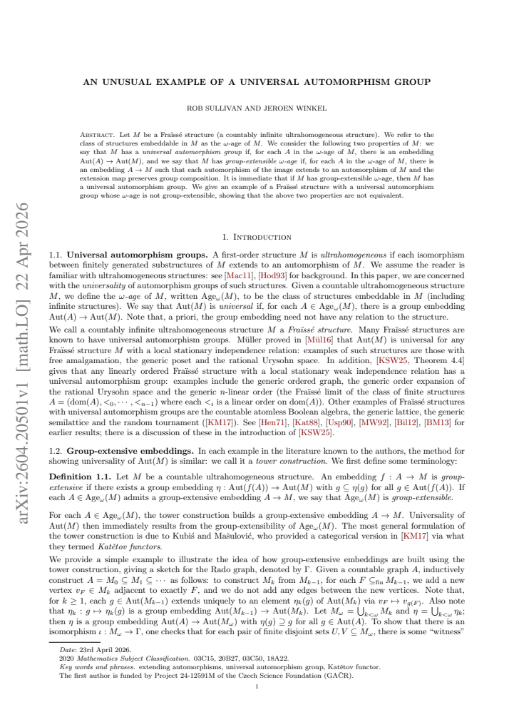 First page
