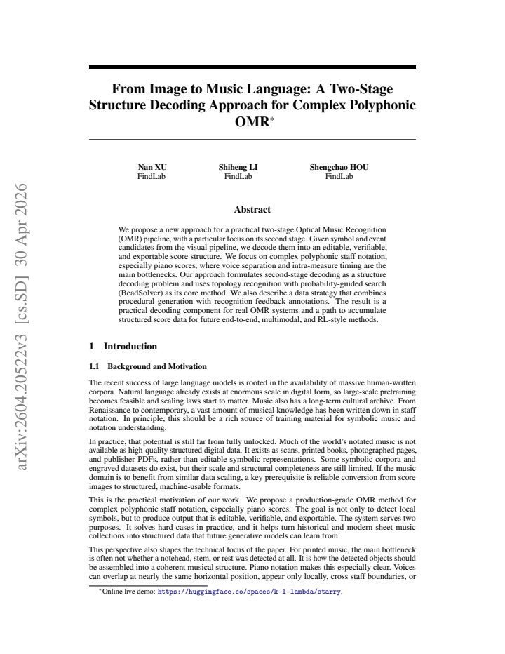 First page