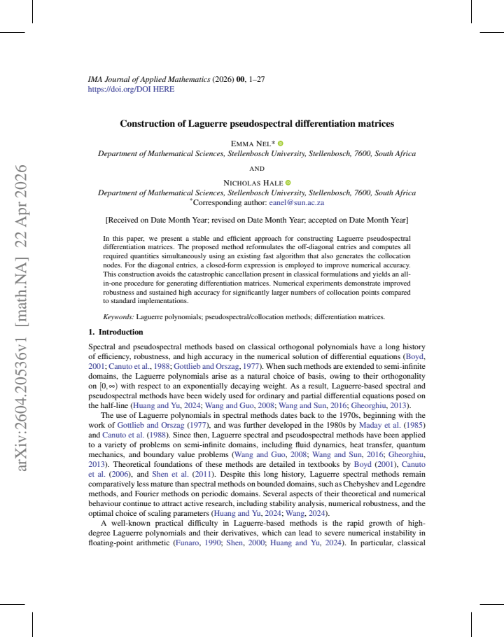 First page