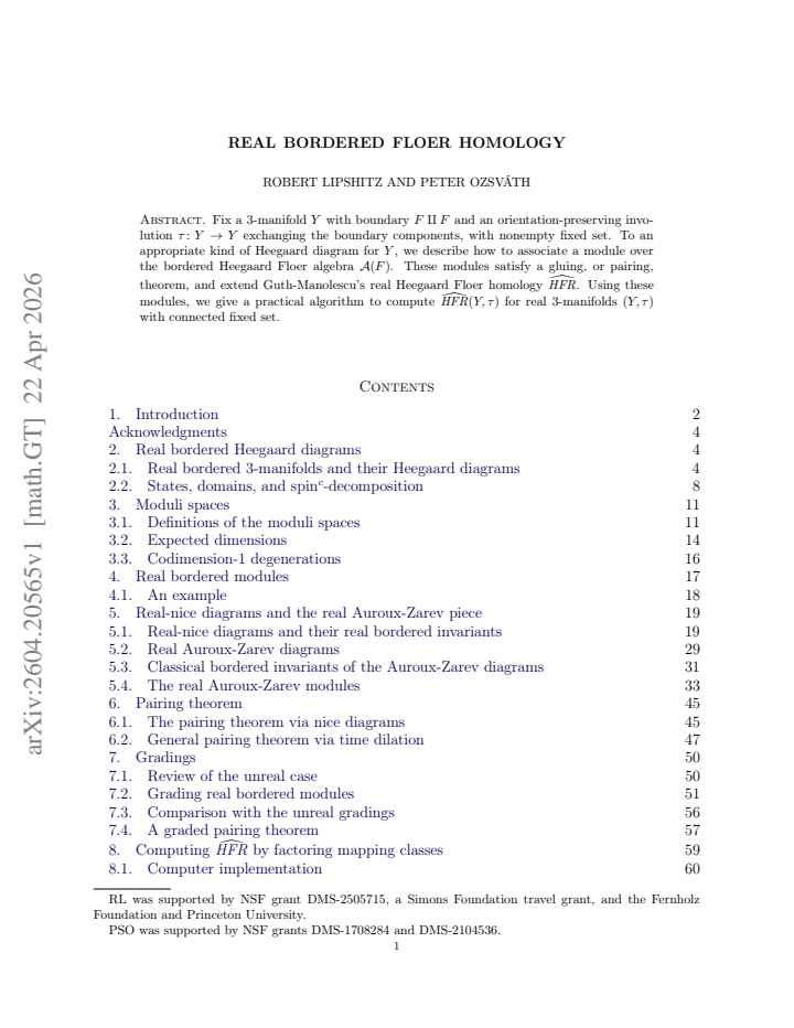 First page