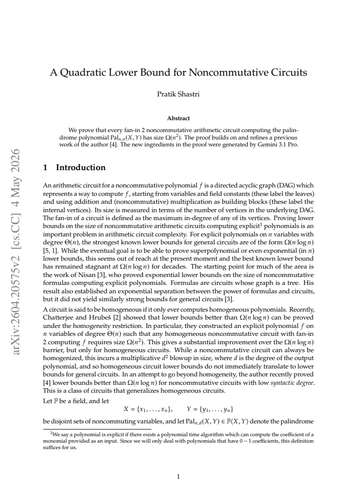 First page