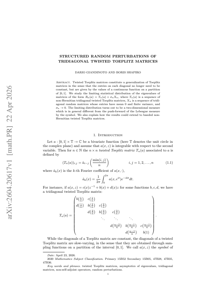 First page