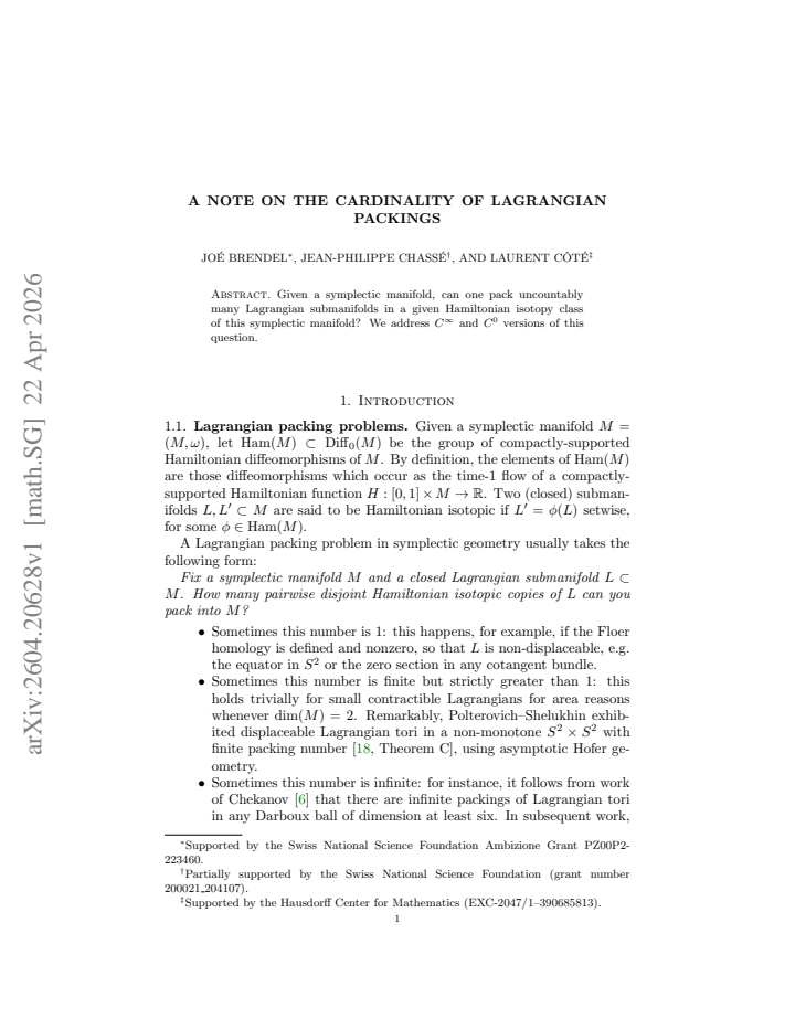 First page