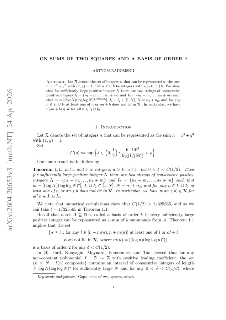 First page