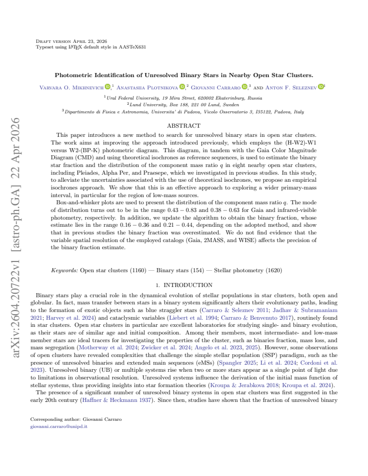 First page