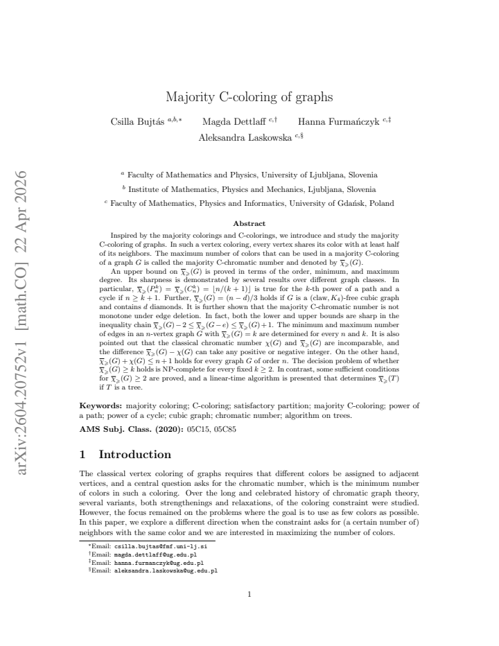First page