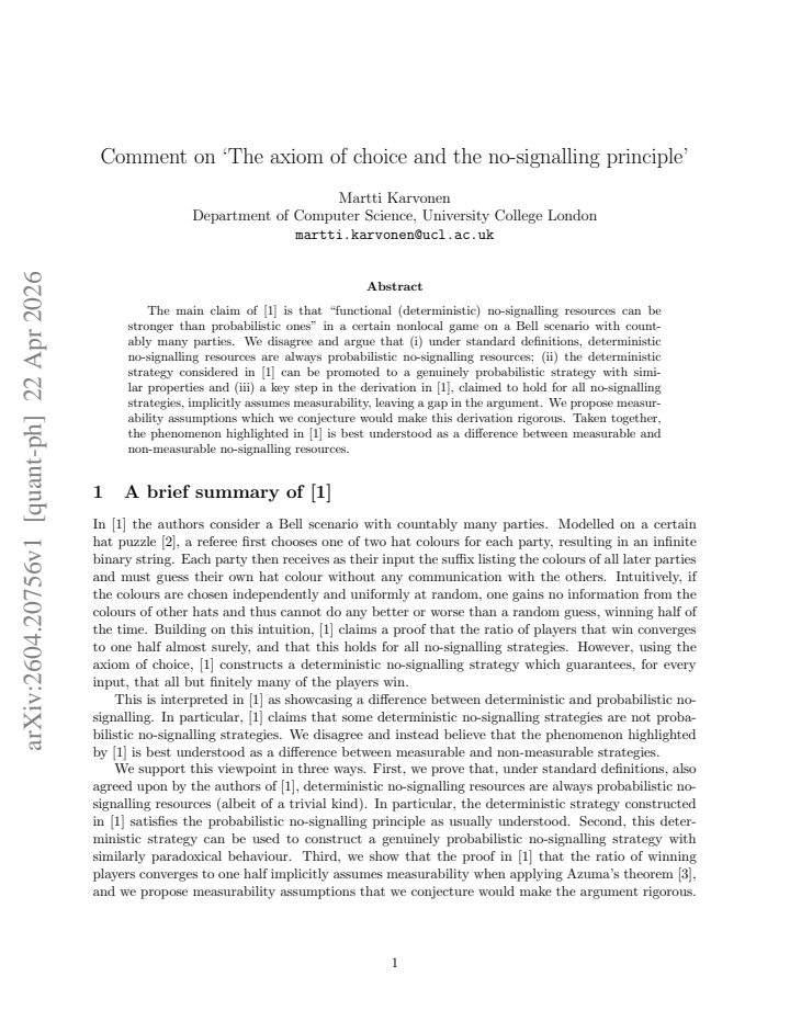 First page