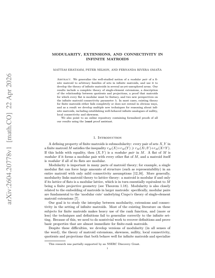 First page