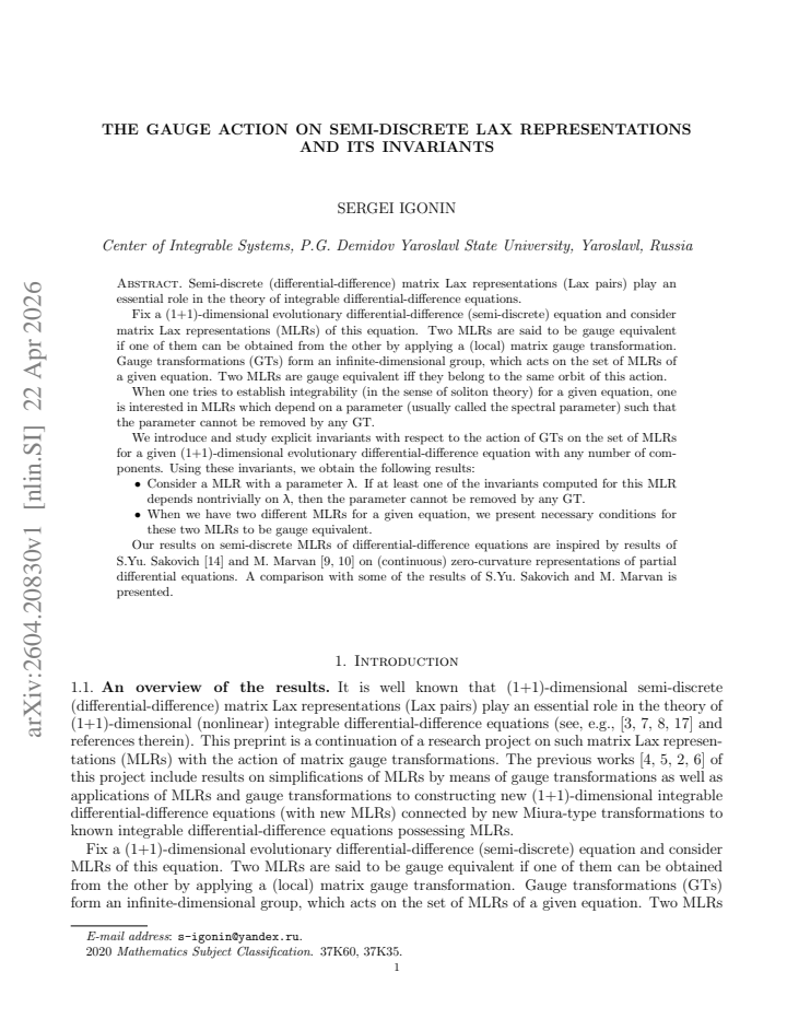 First page