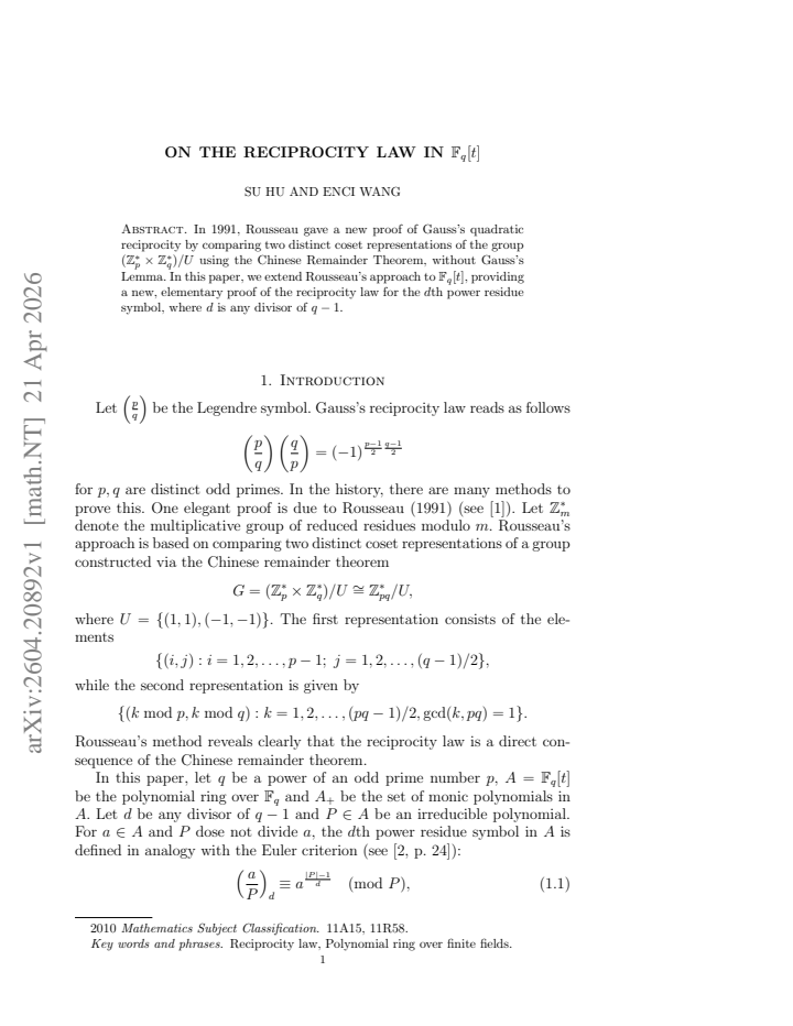 First page
