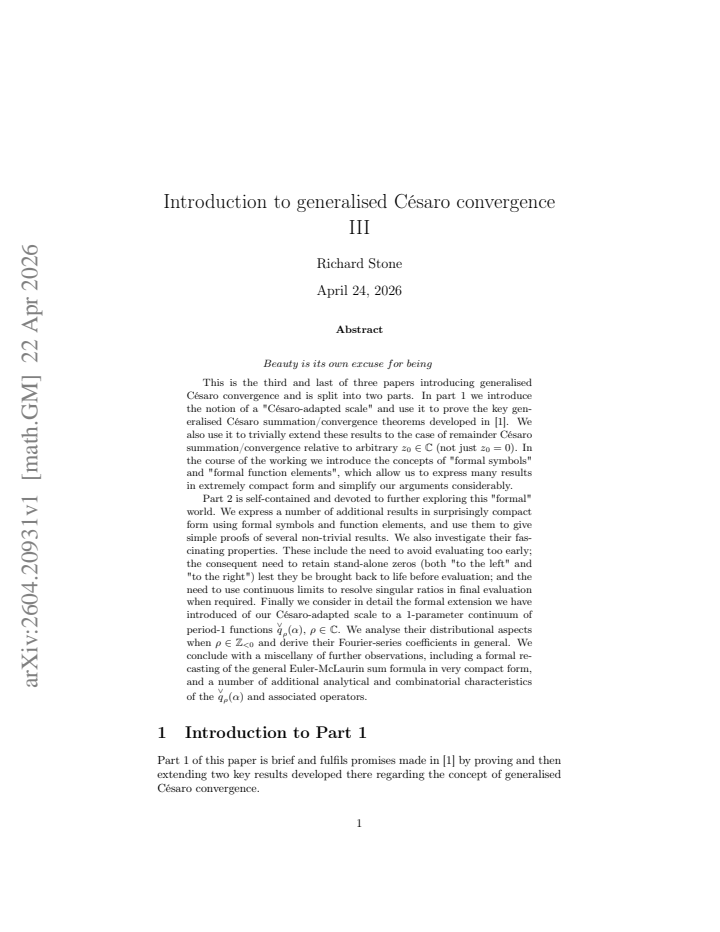 First page