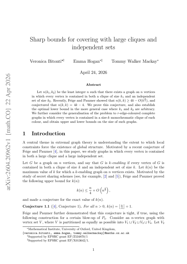 First page