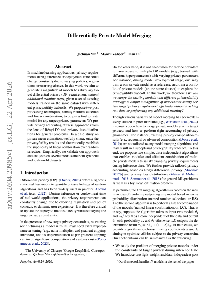 First page