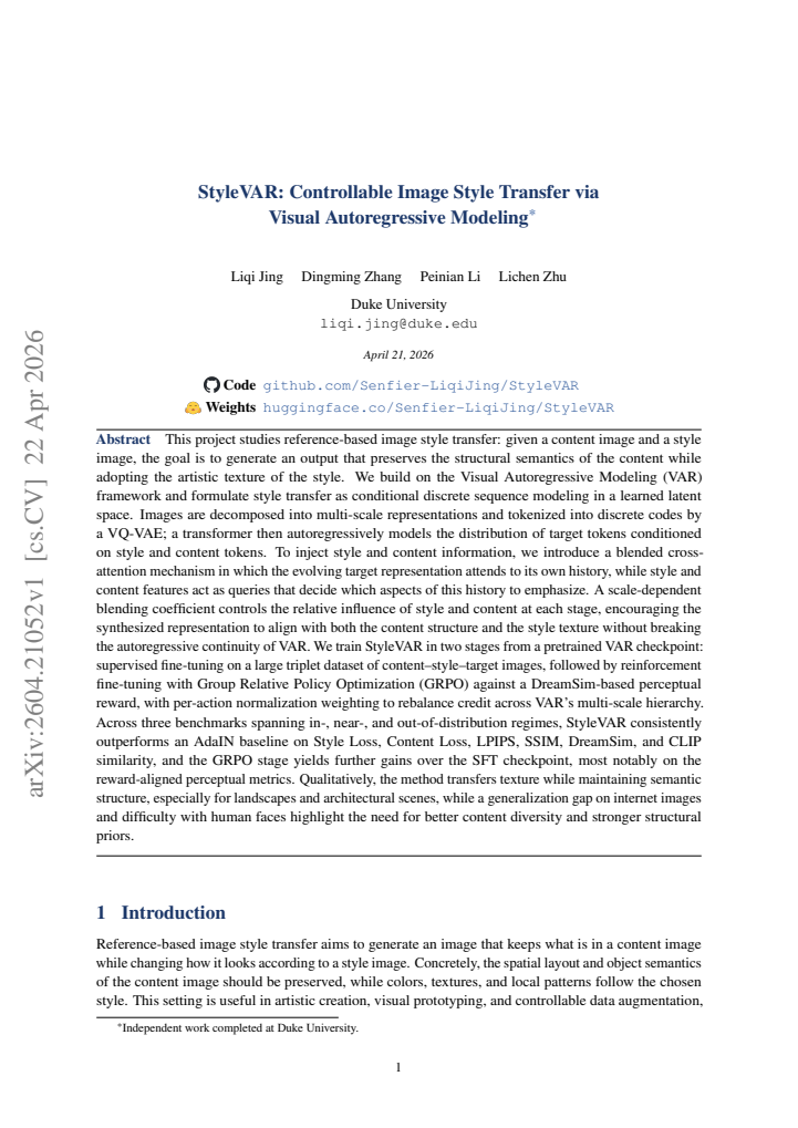 First page