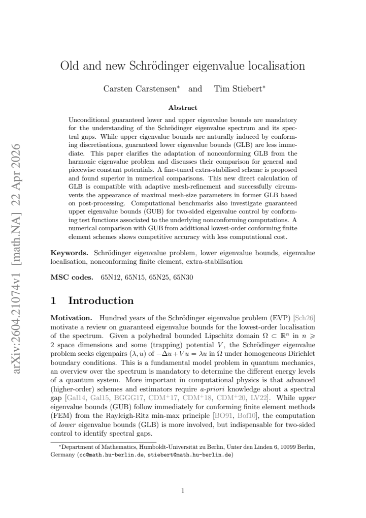 First page