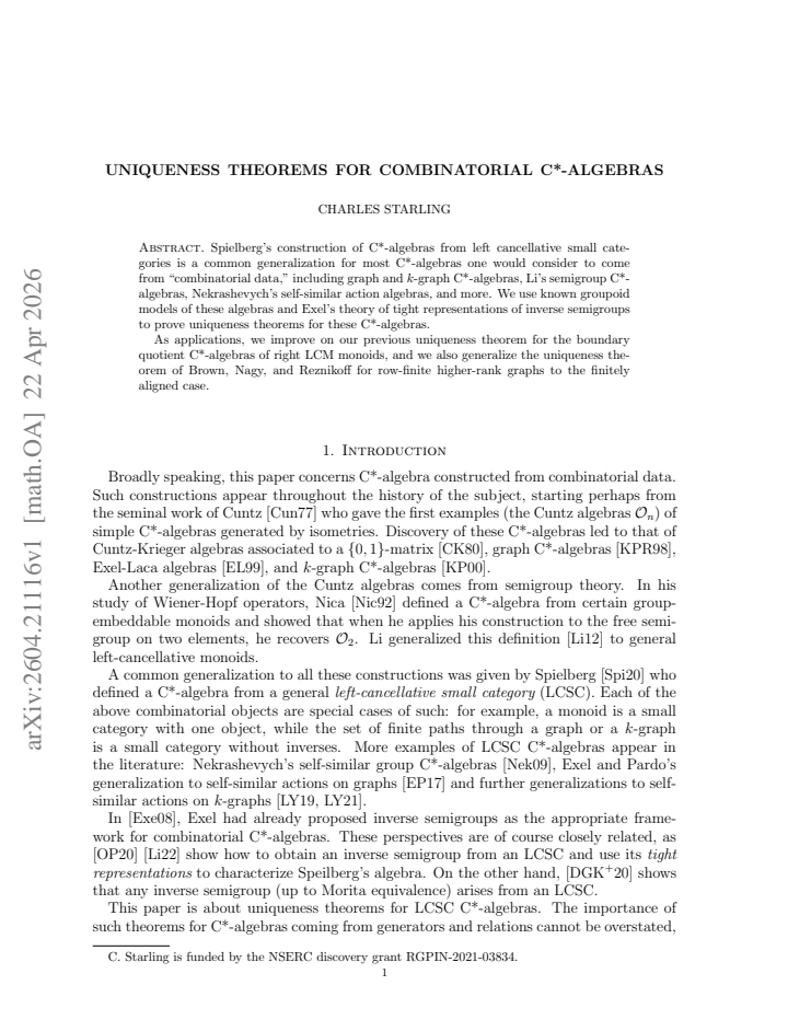 First page