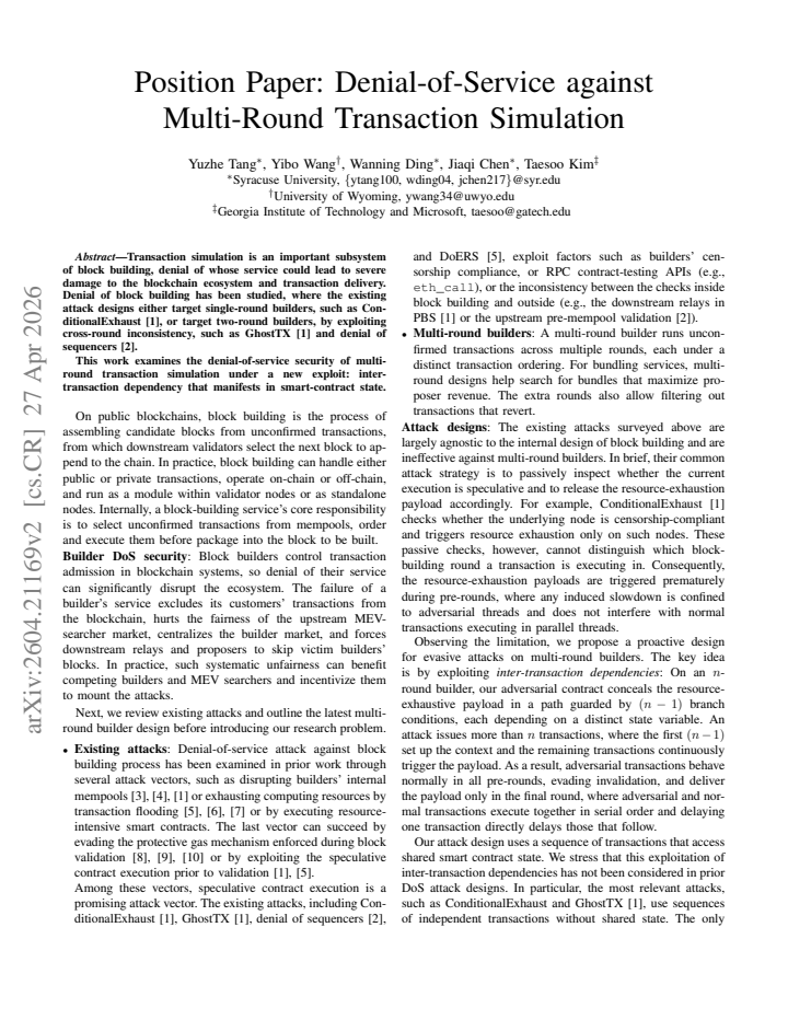 First page