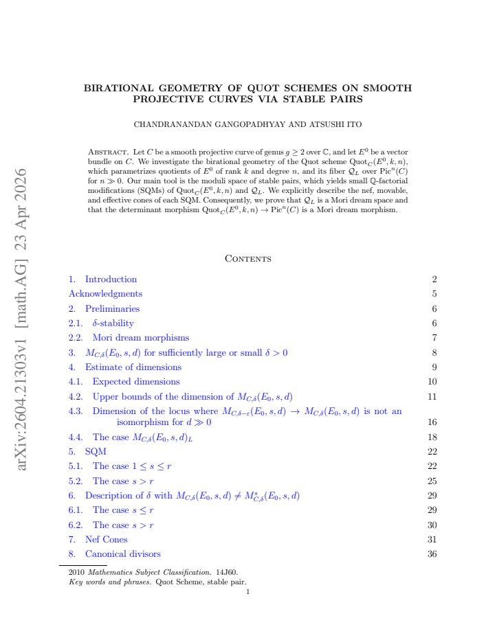 First page