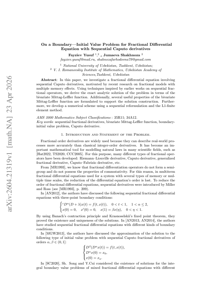 First page