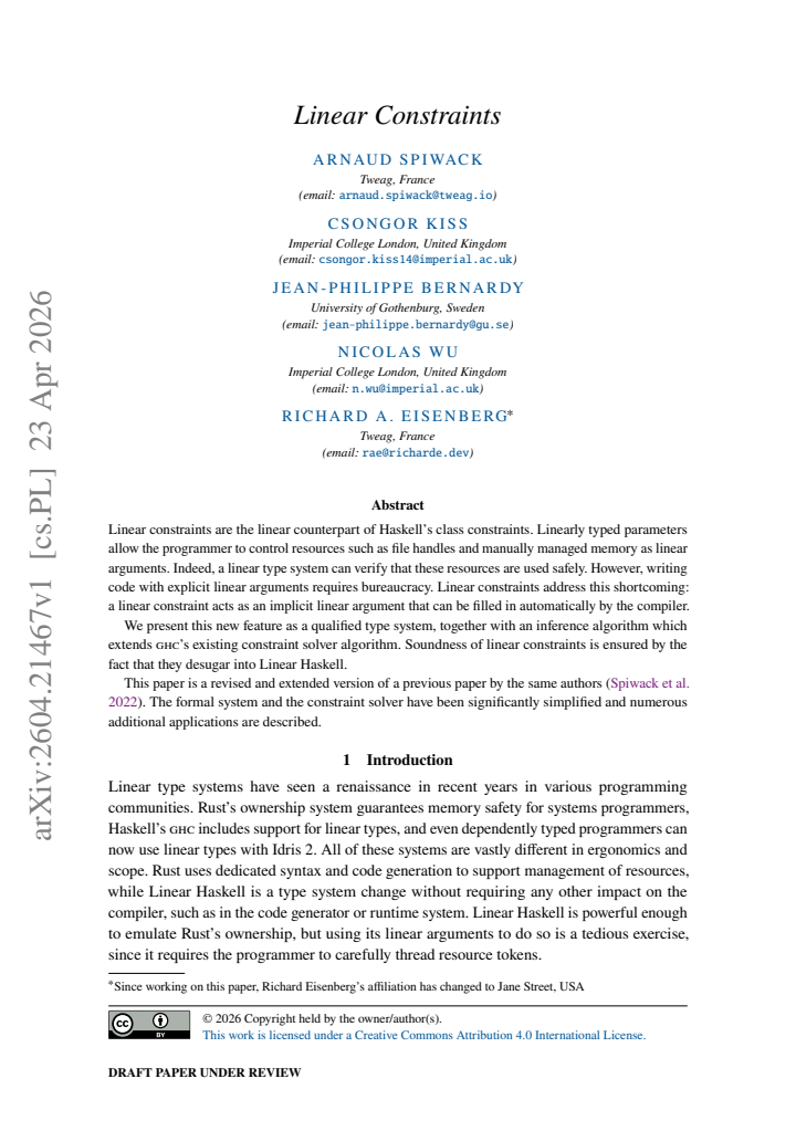 First page