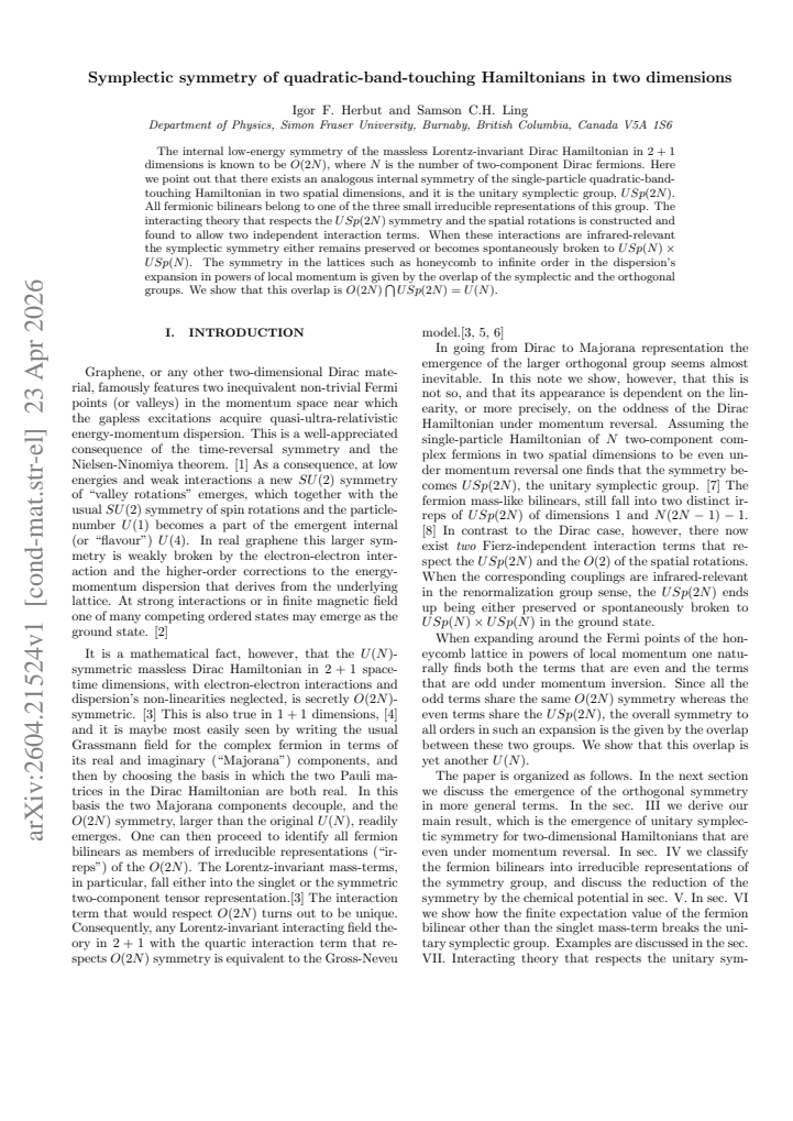 First page
