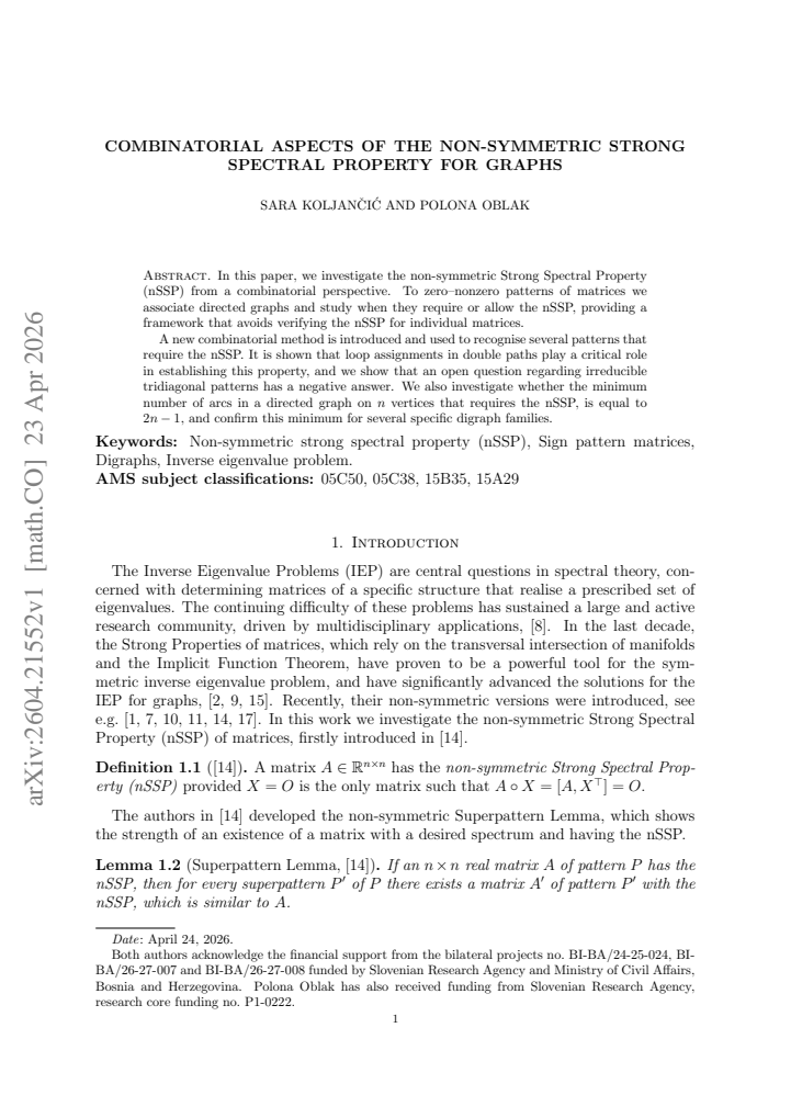 First page