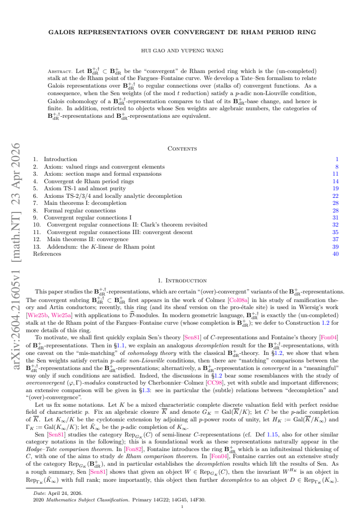 First page