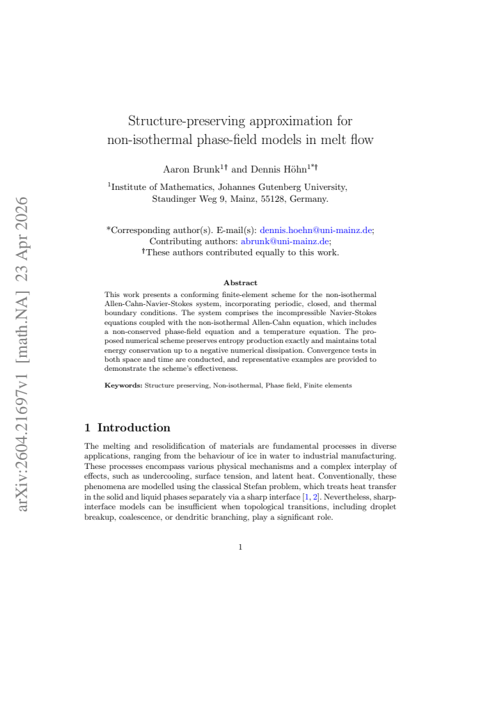 First page