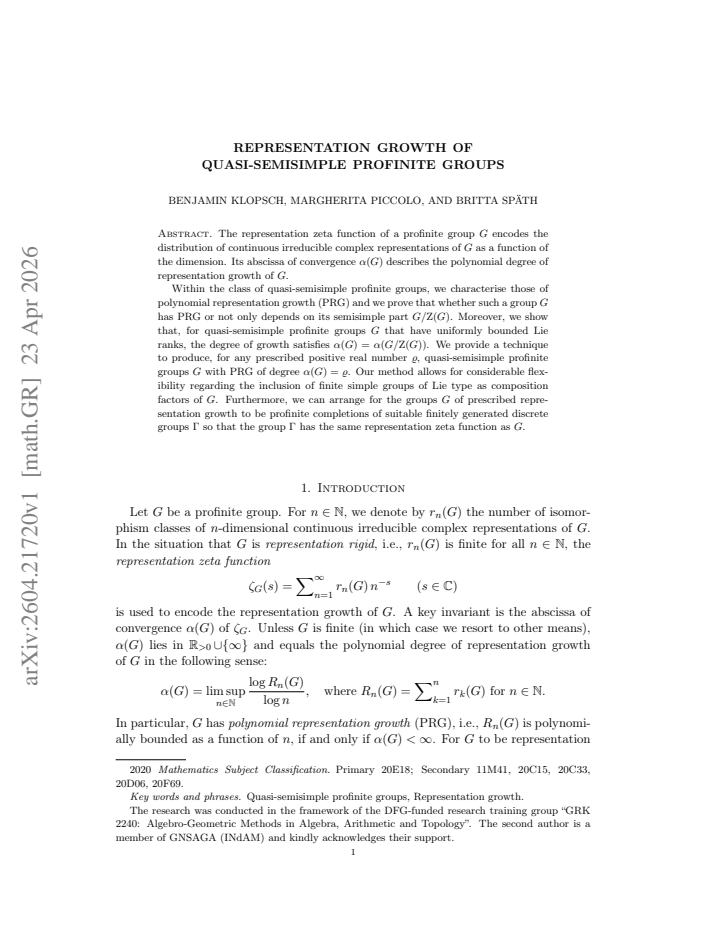 First page