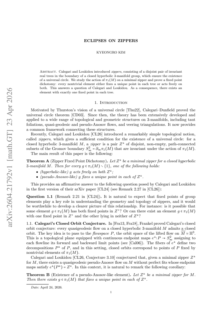 First page