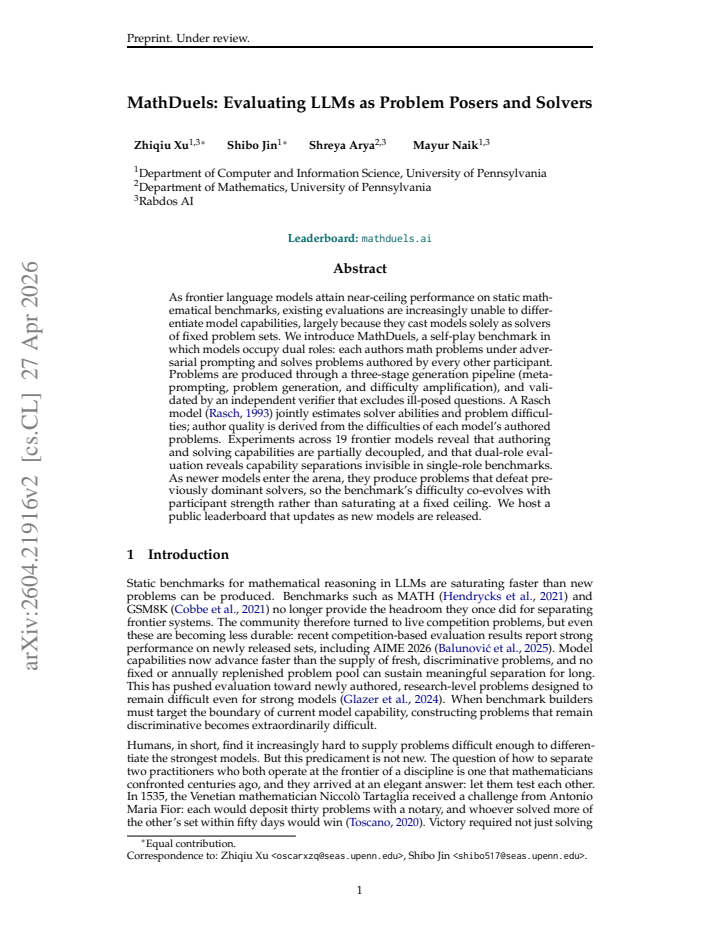First page