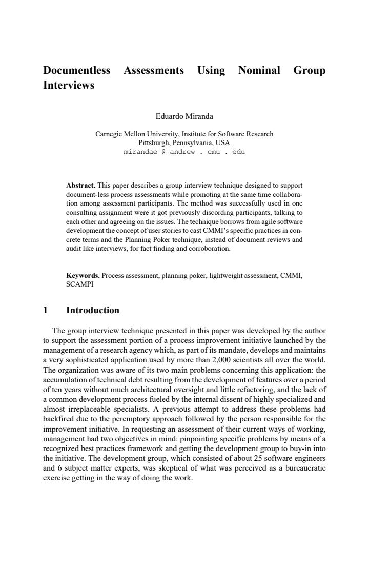 First page